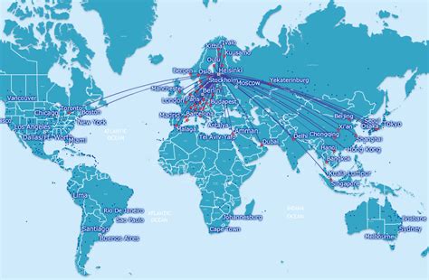 Finnair Destinations Map