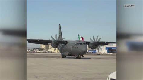 Firefighters From Mexico Arrive In La To Aid In Fight Against Wildfires