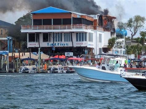 Firefighters Respond To Fire At Tailfins Waterfront Grill In Destin