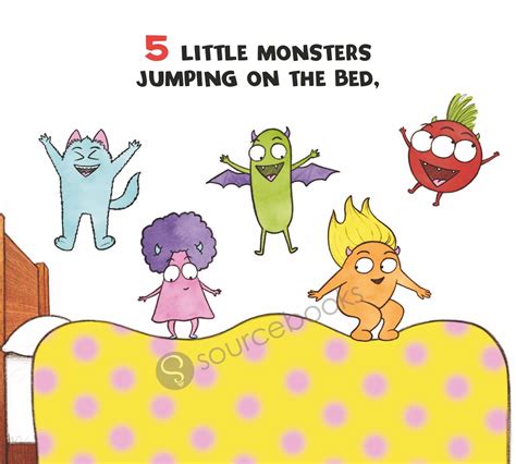 Five Little Monsters Jumping On The Bed By Bill Cotter 9781728262628