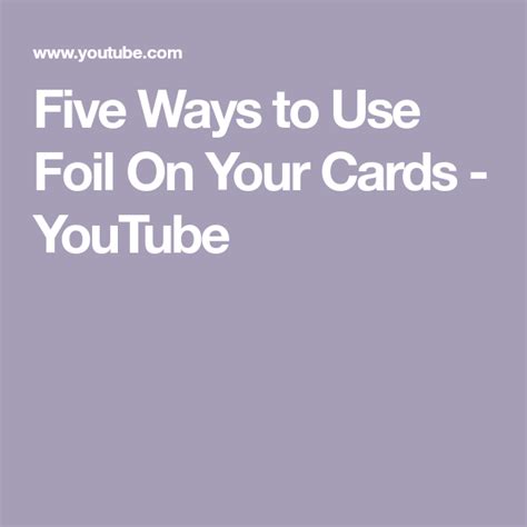 Five Ways To Use Foil On Your Cards April Collaboration Series With