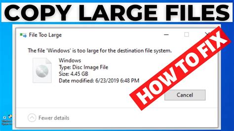 Fix The File Is Too Large For The Destination File System