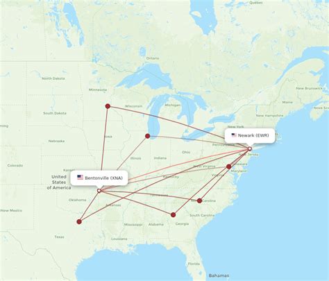 Flights From Bentonville To New York Xna To Ewr Flight Routes