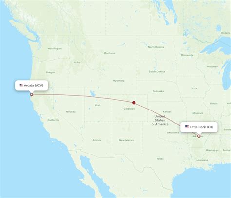 Flights From Little Rock To Arcata Lit To Acv Flight Routes