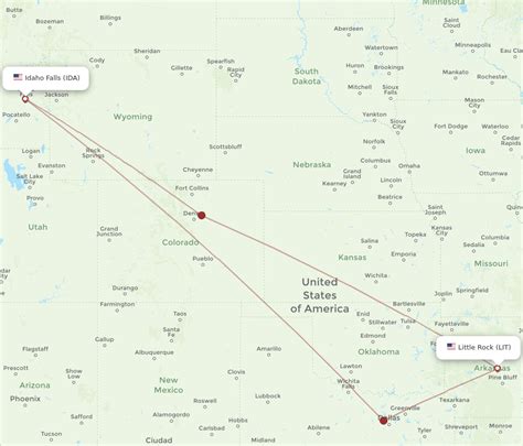 Flights From Little Rock To Idaho Falls Lit To Ida Flight Routes