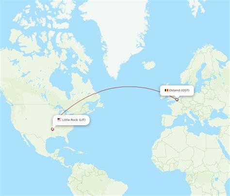 Flights From Little Rock To Ostend Lit To Ost Flight Routes