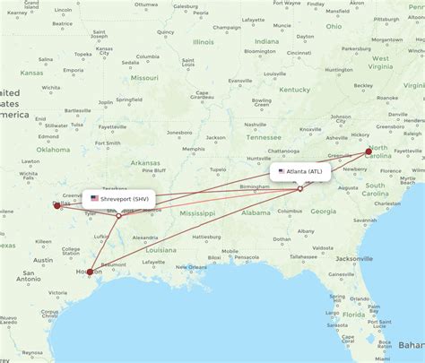 Flights From Shreveport To Atlanta Shv To Atl Flight Routes