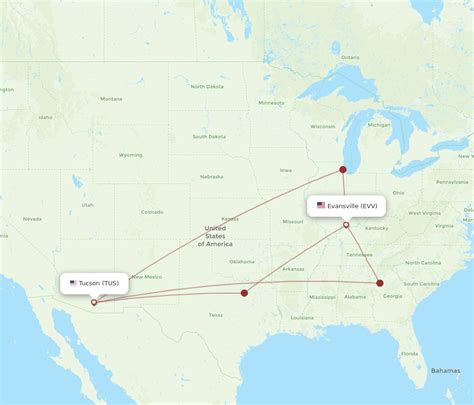 Flights From Tucson To Evansville Tus To Evv Flight Routes