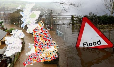 Flood Warnings Uk Environment Agency Issue More Than 250 Warnings And Alerts Map Weather