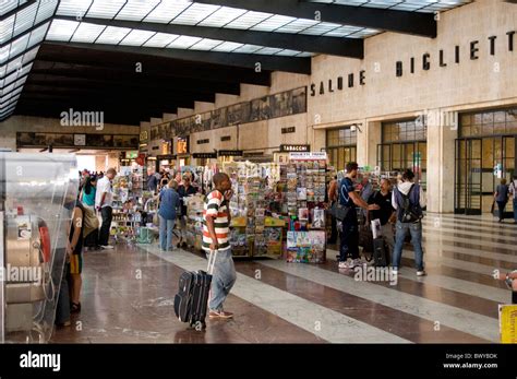 Florence Firenze Train Station Italy Italian Ticket Office Passengers Destination Trains Railway