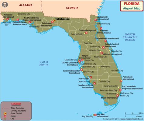 Florida Airports Airport Map Map Of Florida Cities Orlando Map Maps Of Florida