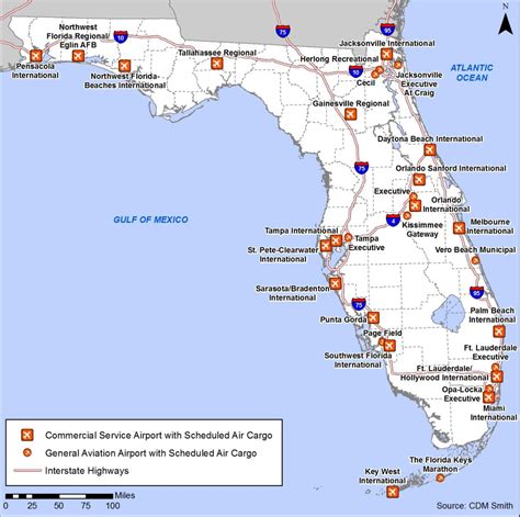 Florida Airports Map Florida Airports