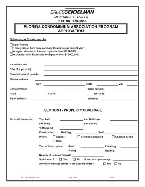 Florida Condo Association Form