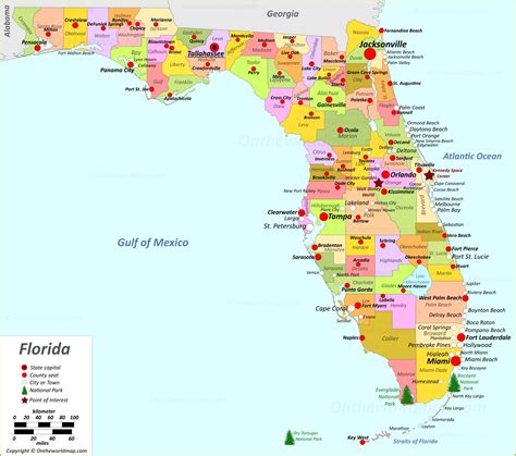 Florida Map Map Of Florida Fl Usa Florida Counties And Cities Map Tallahassee On The