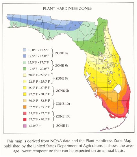 Florida Temperature Zone Map