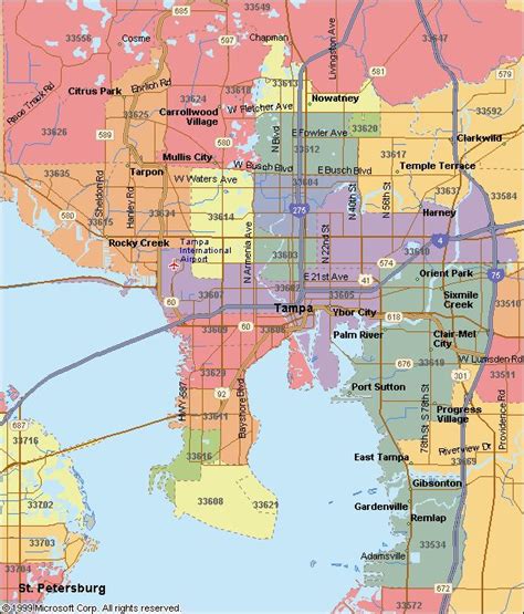 Florida Zip Code Map 17 Tampa Bay Florida Zip Code Nicegalleries