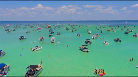 Flying Over Crab Island In Destin Florida Youtube