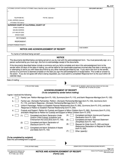 Form Fl 117 Fill Out Printable Pdf Forms Online