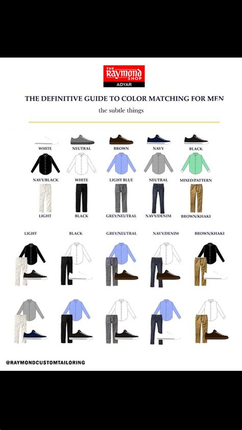 Formulae To Match Combination For Men S Attire Artofit