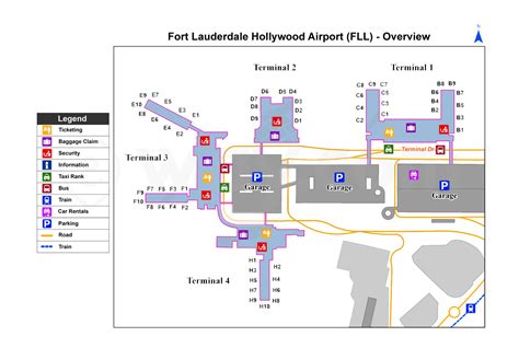 Fort Lauderdale Hollywood International Airport Map Fll Airport Map