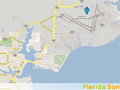 Fort Walton Beach Airport Map Tourist Map Of English