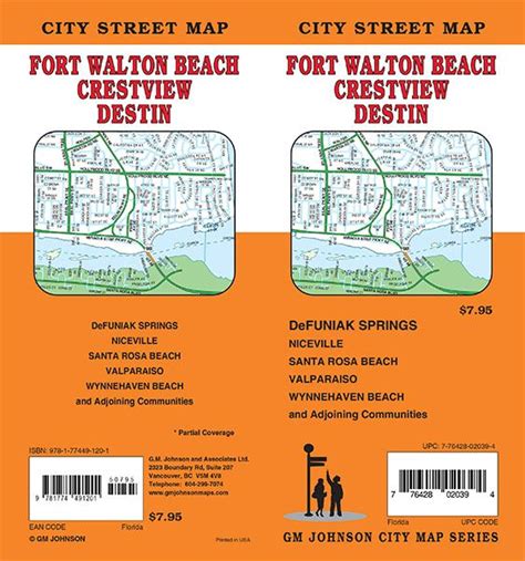 Fort Walton Beach Destin Florida Street Map Gm Johnson Maps