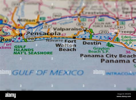 Fort Walton Beach Florida Usa Shown On A Geography Map Or Road Map Stock Photo Alamy