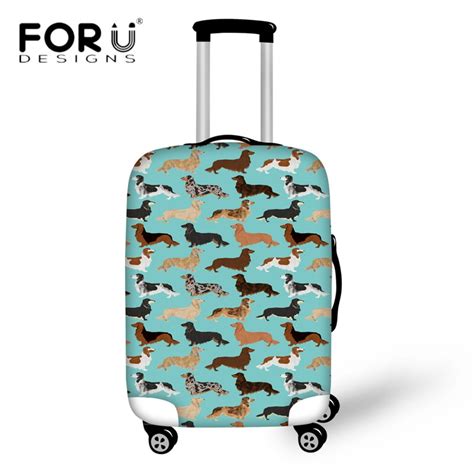 Forudesigns Dachshunds Dogs Thick Elastic Suitcase Covers Animal Travel