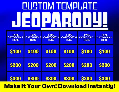 Fox Field Happy Hour Jeopardy Template