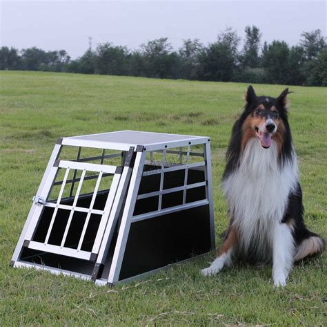 Foxhunter Aluminium Pet Car Crate Travel Cage Dog Puppy Cat Transport