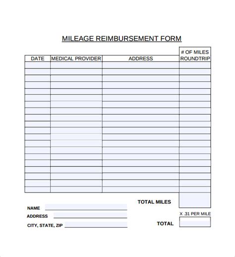 Free 11 Sample Mileage Reimbursement Forms In Ms Word Pdf Excel