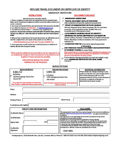 Free 7 Sample Travel Document Forms In Pdf Ms Word