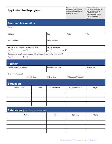 Free And Customizable Job Templates