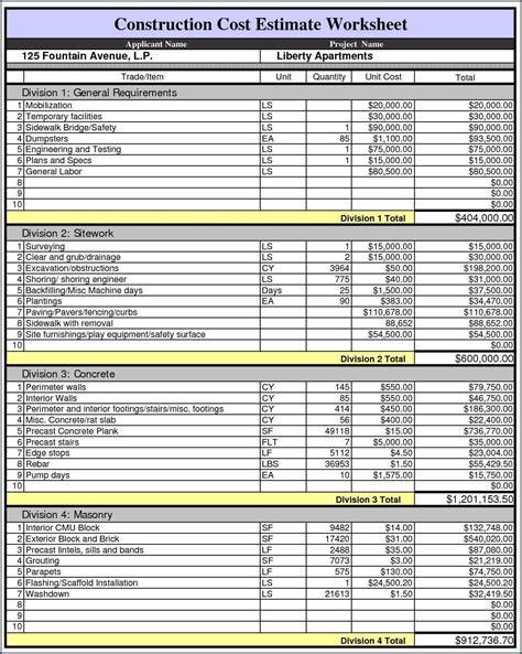 Free Construction Cost Estimator Tool