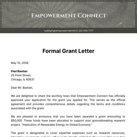 Free Grant Letter Templates Examples Edit Online Download