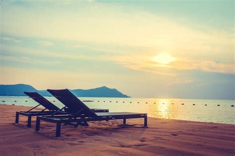 Free Photo Relax Travel Chairs Coastline Coast