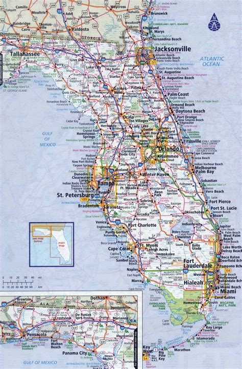 Free Printable Florida Road Map