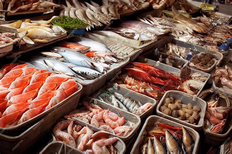 Fresh Fish At The Fish Market Stock Photo Image Of Healthy Food 260645966