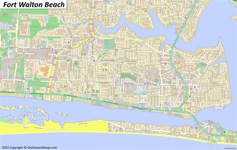 Ft Walton Beach Map Beach Map