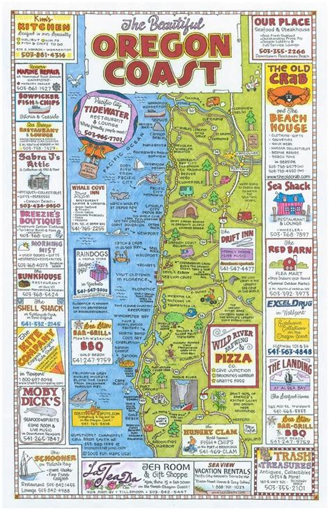 Fun Maps Usa Oregon Coast 2Nd Edition Oregon Coast Roadtrip Oregon Vacation Oregon Coast