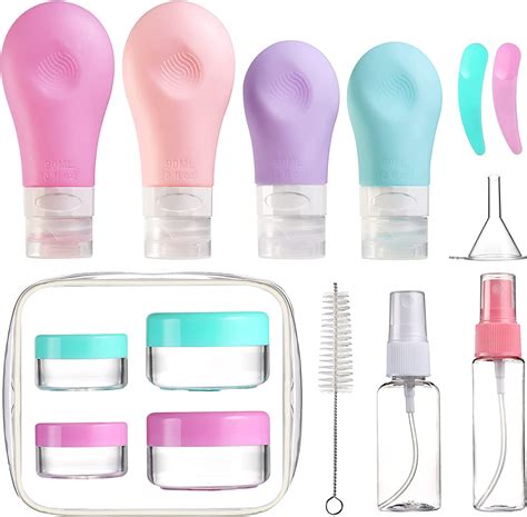 Gemice 16 Pcs Travel Bottles Set For Toiletries Silicone Travel Containers 89Ml 60Ml Tsa