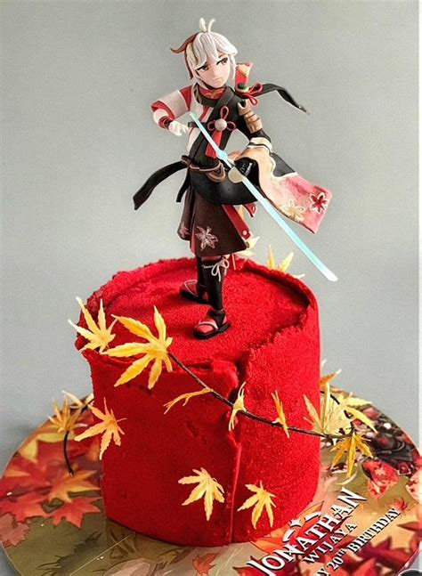 Genshin Impact Kazuha Cake In 2022 Cake Happy Birthday Birthday