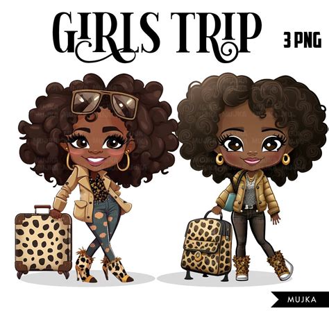 Girls Trip Black Girls Travel Png Passport Png Vacation Png Black