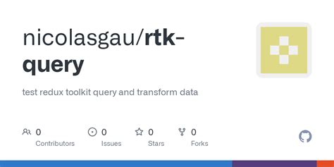 Github Nicolasgau Rtk Query Test Redux Toolkit Query And Transform Data