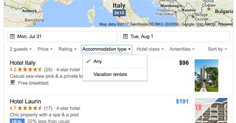 Google Hotel Search Results Now Include Vacation Rentals