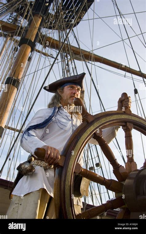 Grand Turk S Pirate Guide Poses At The Helm Of The 18Th Century Mano