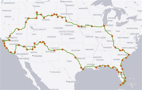 Great Loop Route Distance Road Trip Usa Rv Road Trip Road Trip Map