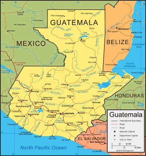 Guatemala Map And Satellite Image Guatemala America Map Illustration