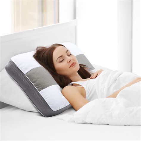 Gusseted Down Alternative Bed Pillow Orthopedic Cervical Pillow For Neck Pain Ergonomic