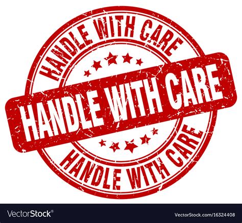 Handle With Care Stamp Royalty Free Vector Image